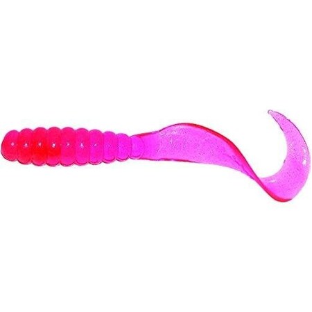 Mister Twister Teenie Curly Tail Grub, 2, Pink, 20PK TTSF20-6